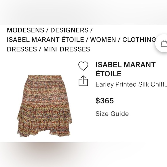 ISABEL MARANT ÉTOILE earley printed silk chiffon mini skirt in multicolored - Picture 5 of 8